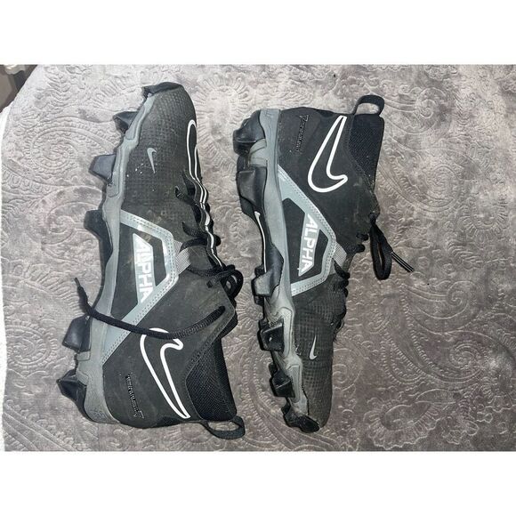 NEW Men's Nike Alpha Menace 3 Shark Football Cleats CV0582-010 Size 10.5 - Picture 8 of 8